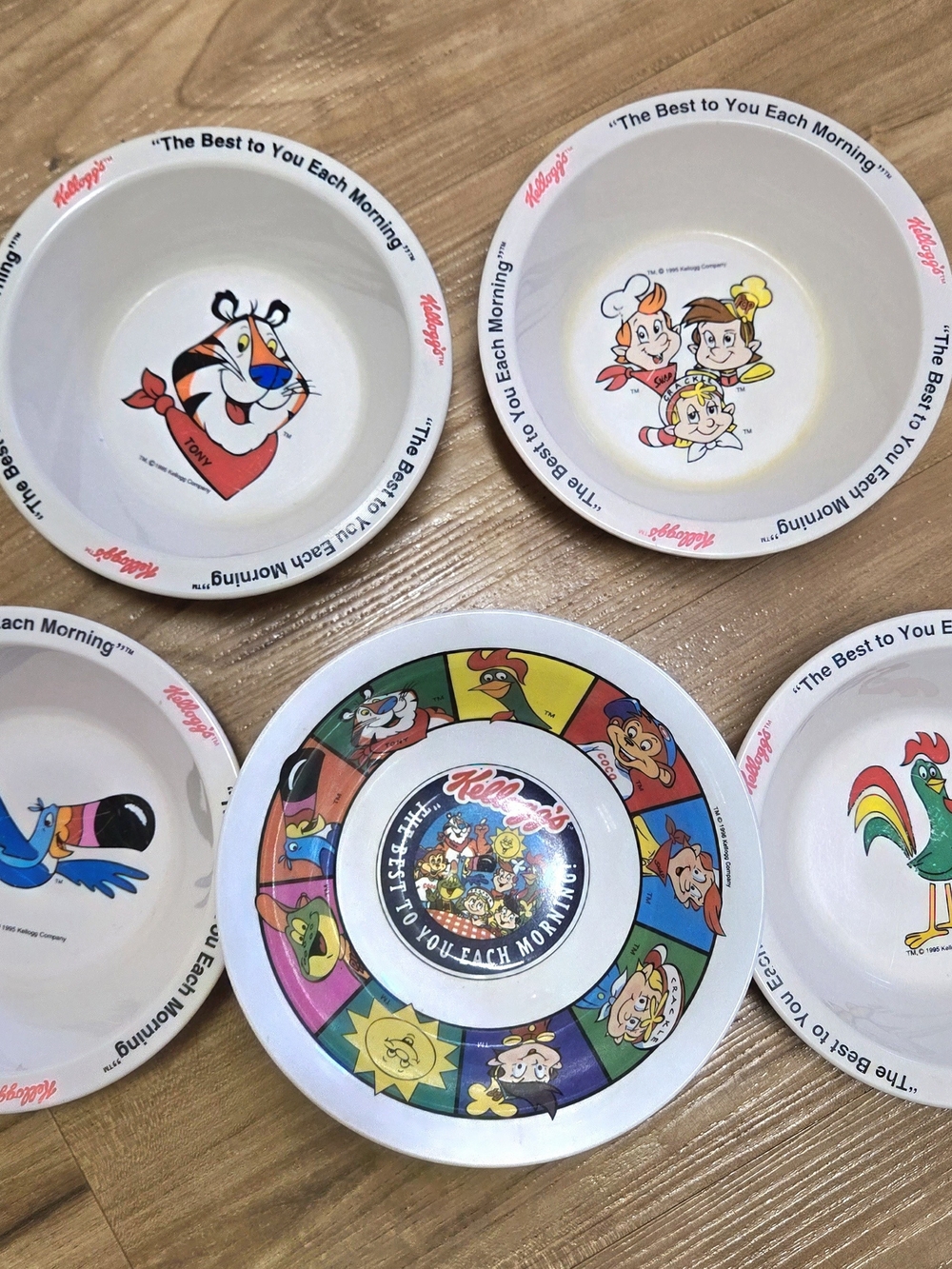Kellogg's Retro Kids Character Melamine Bowl Set - White with Multicolor